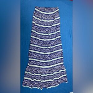 Vineyard Vines Silk Blend Maxi Skirt With Hip Tie Womens Sz S